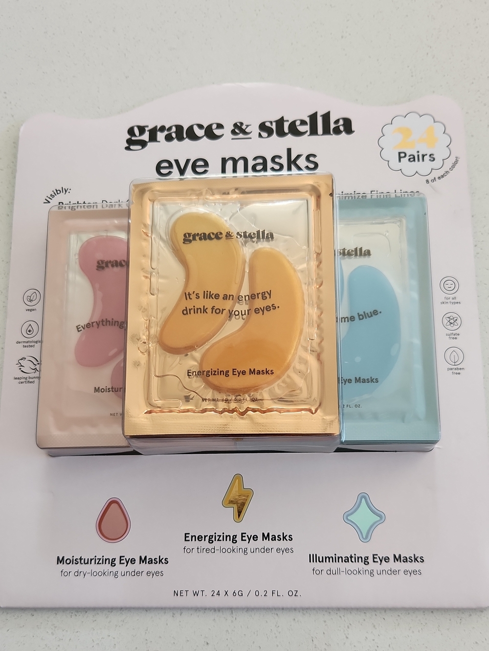 NWT grace & stella Energizing Eye Masks  24 COUNT